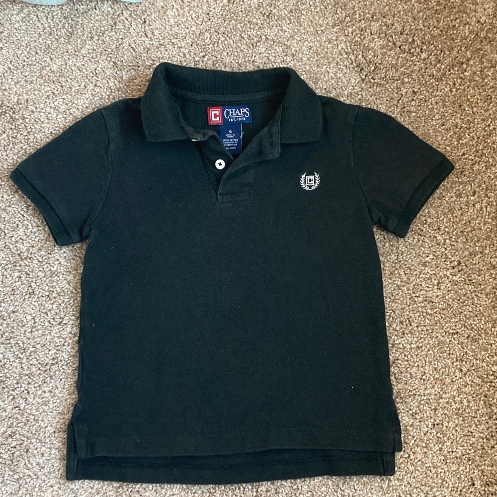 Chaps Black Polo Shirt Kids